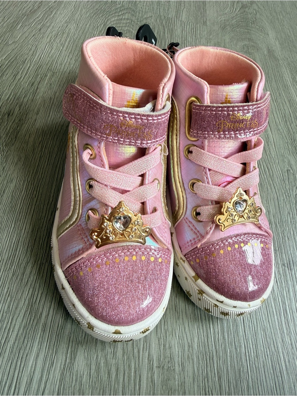 Disney Pink Glitter Princess High-Top Sneakers